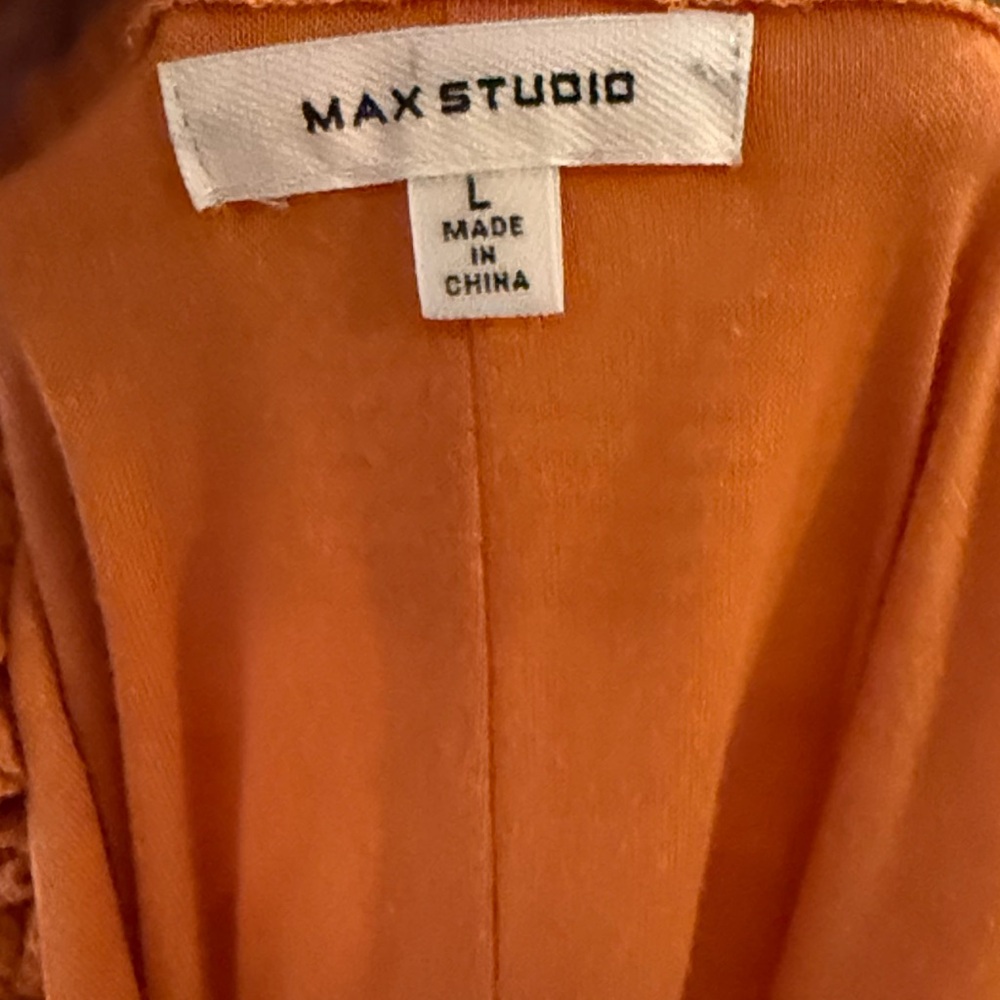 Max Studio Orange Ruffled Mini Dress - Picture 3 of 3